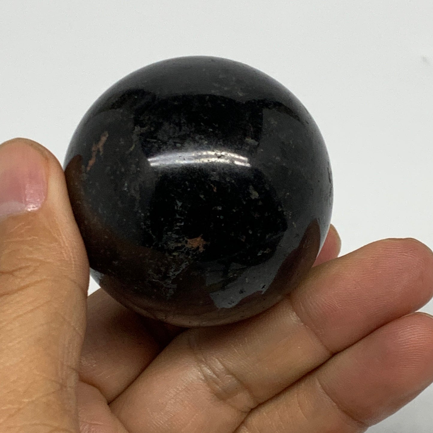 177.9g,1.9"(48mm), Natural Black Tourmaline Sphere Ball Gemstone @Brazil,B22400