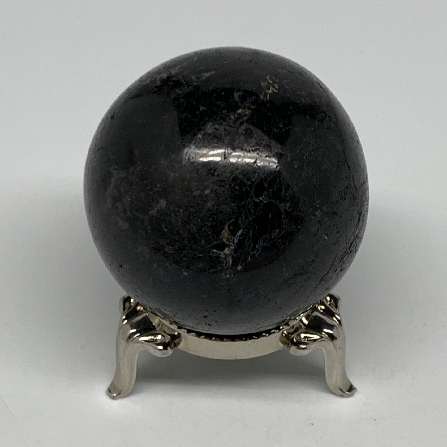 158.7g,1.8"(46mm), Natural Black Tourmaline Sphere Ball Gemstone @Brazil,B22405