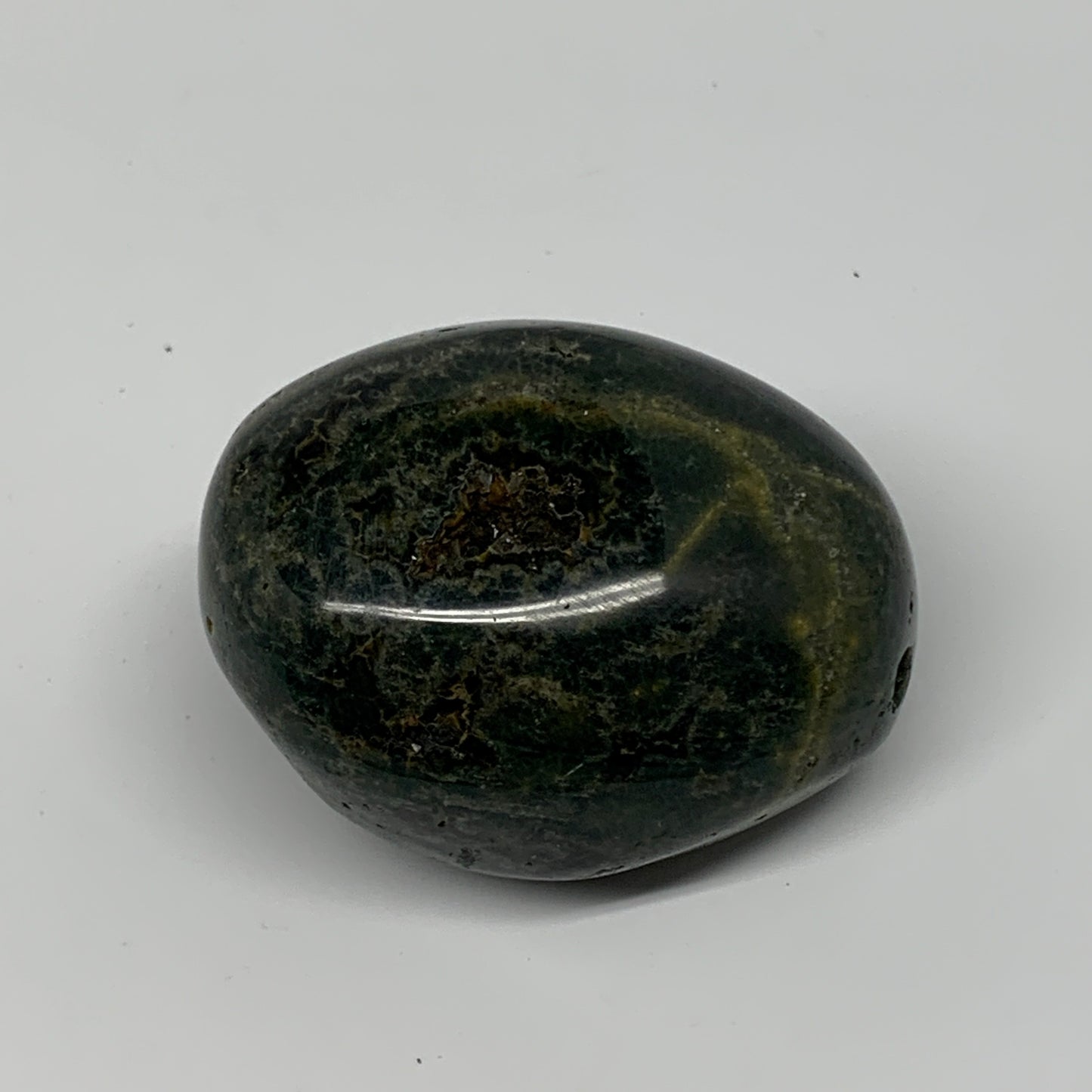 93.2g, 2.1"x1.6"x1.2"Ocean Jasper Palm-Stone Orbicular Jasper Reiki Energy,B1522