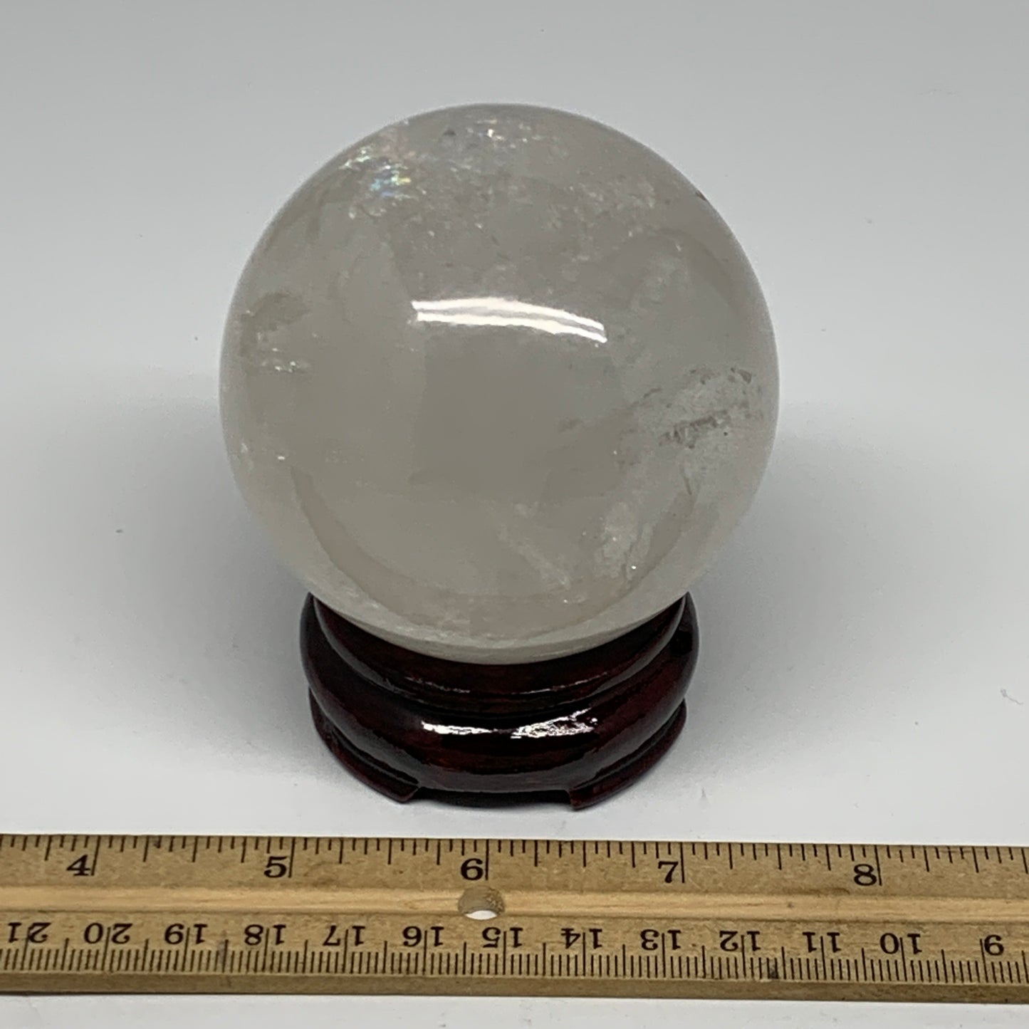 525g, 2.9"(72mm), Quartz Sphere Crystal Gemstone Ball @Brazil, B22438