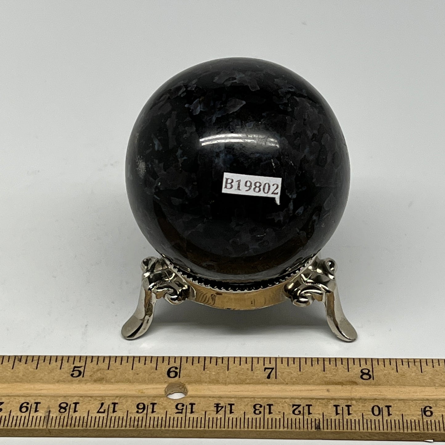333g,2.4" (59mm) Indigo Gabbro Spheres Merlinite Gemstone @Madagascar,B19802