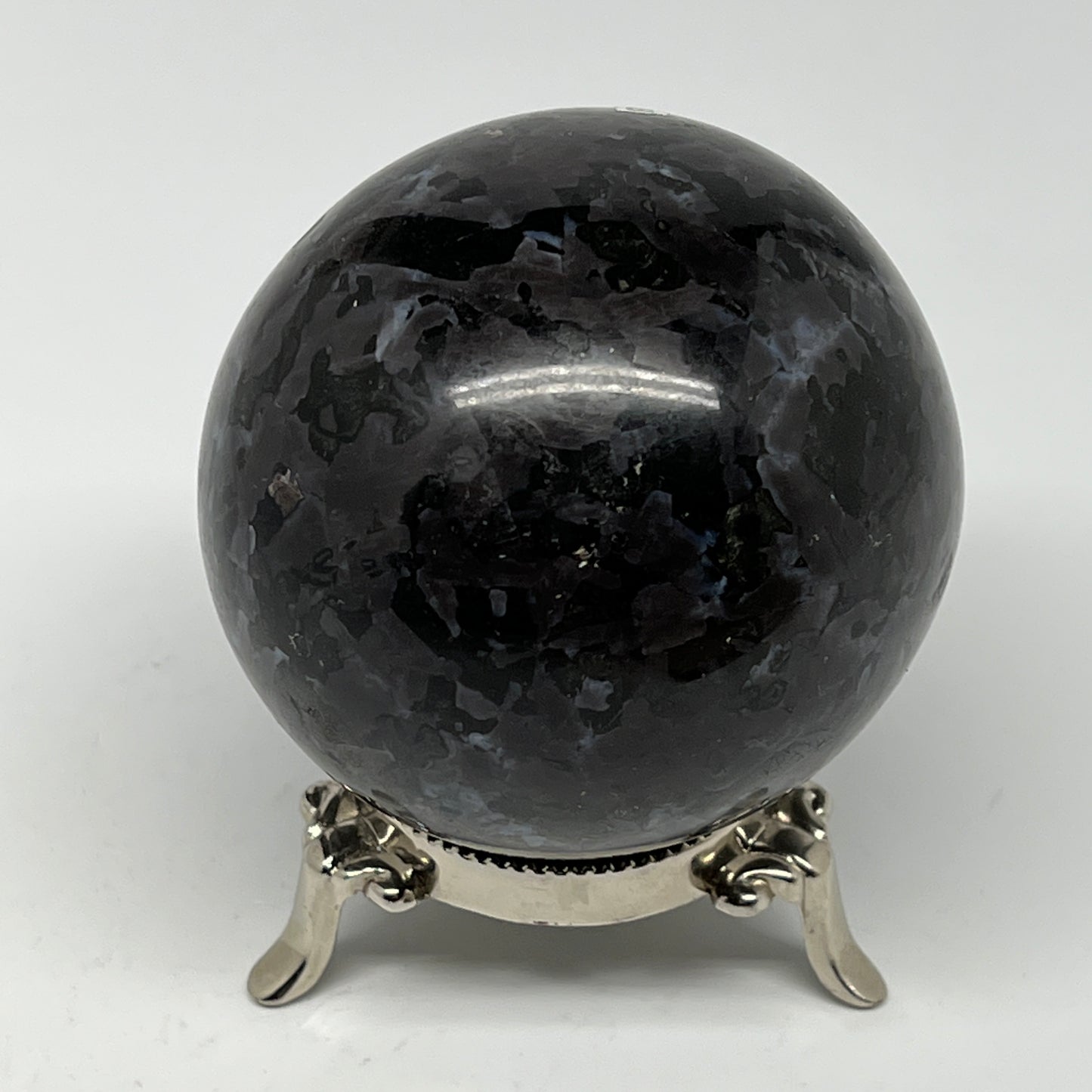 575g,2.9" (73mm) Indigo Gabbro Spheres Merlinite Gemstone @Madagascar,B19803
