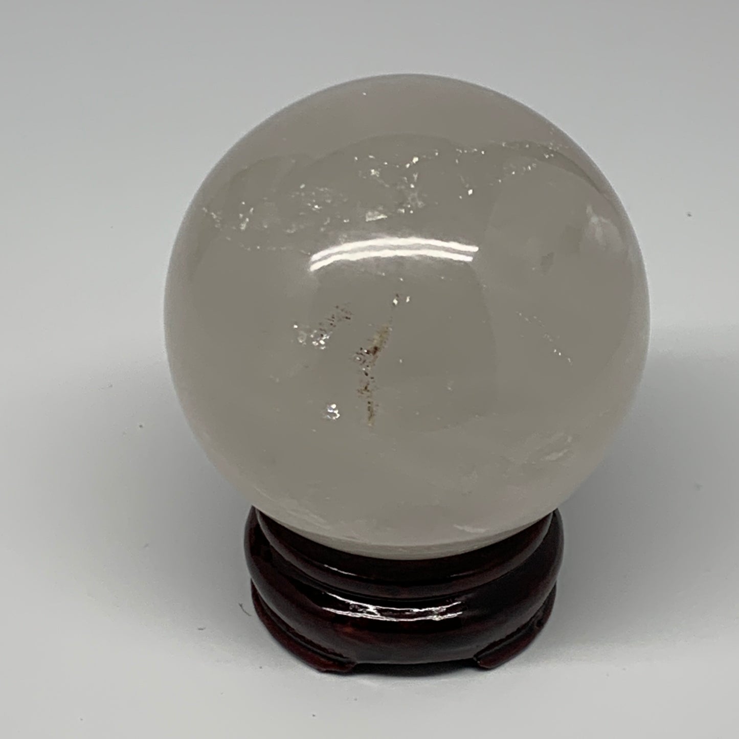 665g, 3.1"(78mm), Quartz Sphere Crystal Gemstone Ball @Brazil, B22443