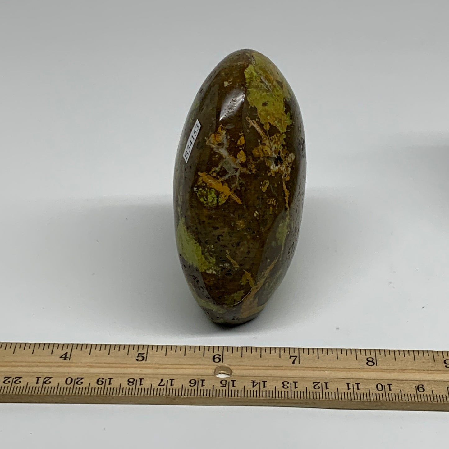 0.92 lbs, 3.6"x3"x1.8", Green Opal Crystal Freeform Polished Gemstone, B34153