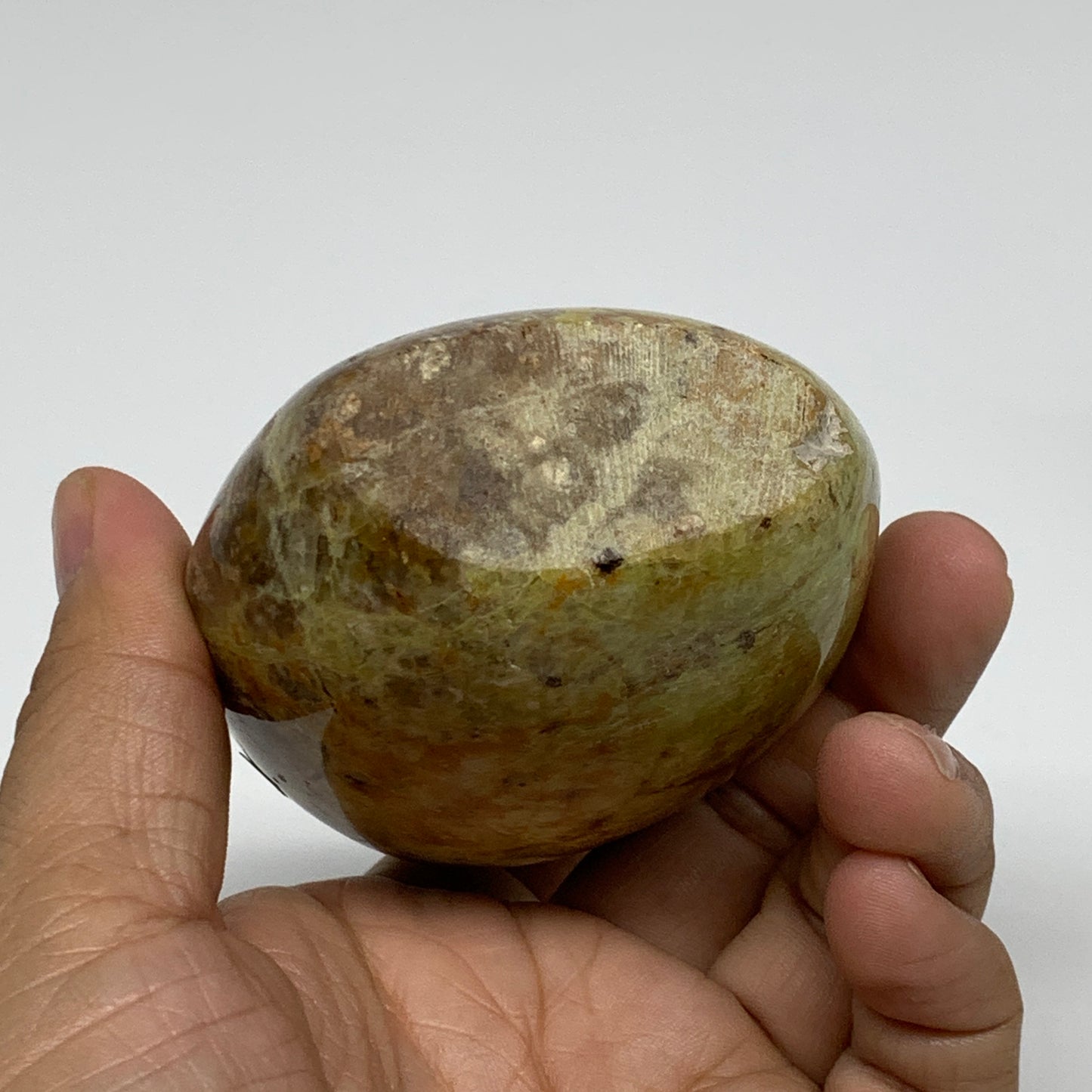 0.68 lbs, 3.6"x2.6"x1.7", Green Opal Crystal Freeform Polished Gemstone, B34154