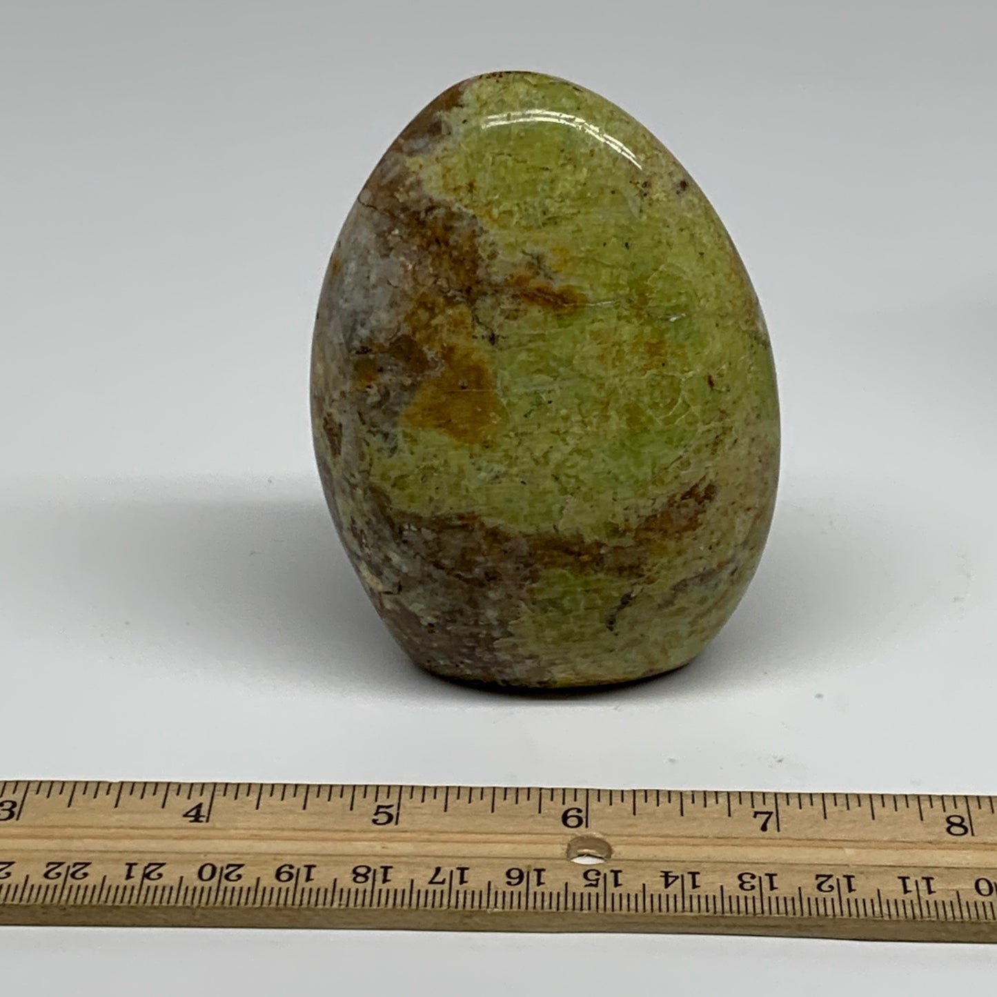 0.68 lbs, 3.6"x2.6"x1.7", Green Opal Crystal Freeform Polished Gemstone, B34154