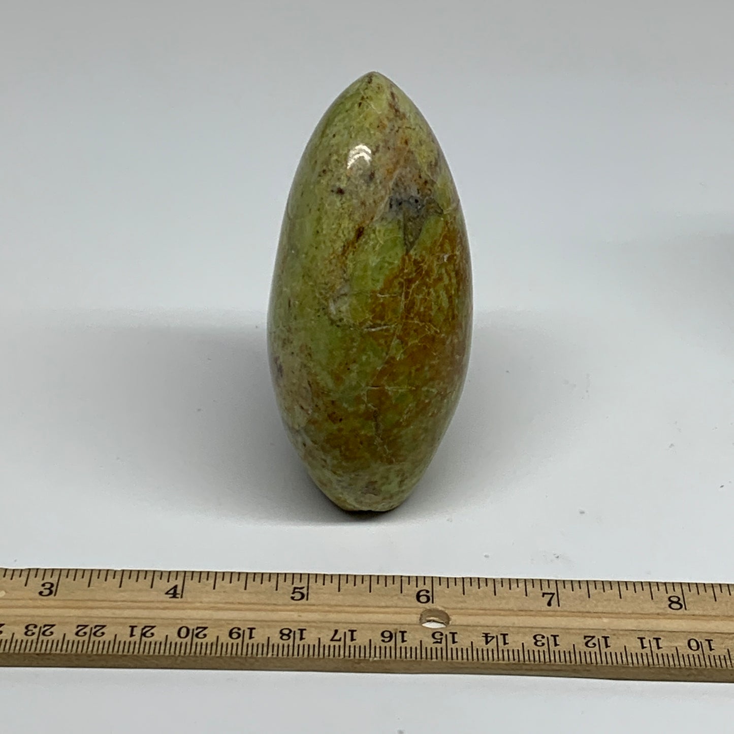 0.68 lbs, 3.6"x2.6"x1.7", Green Opal Crystal Freeform Polished Gemstone, B34154