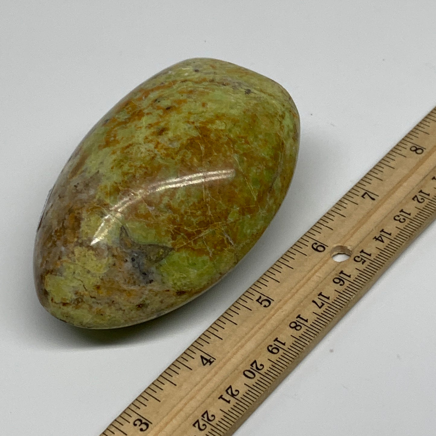 0.68 lbs, 3.6"x2.6"x1.7", Green Opal Crystal Freeform Polished Gemstone, B34154