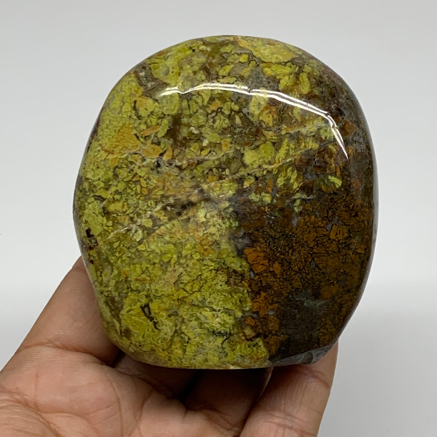0.62 lbs, 3"x2.8"x1.4", Green Opal Crystal Freeform Polished Gemstone, B34157