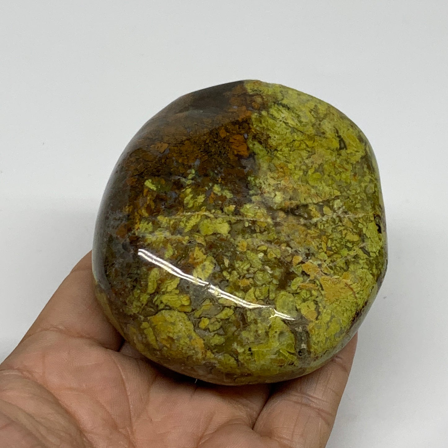 0.62 lbs, 3"x2.8"x1.4", Green Opal Crystal Freeform Polished Gemstone, B34157