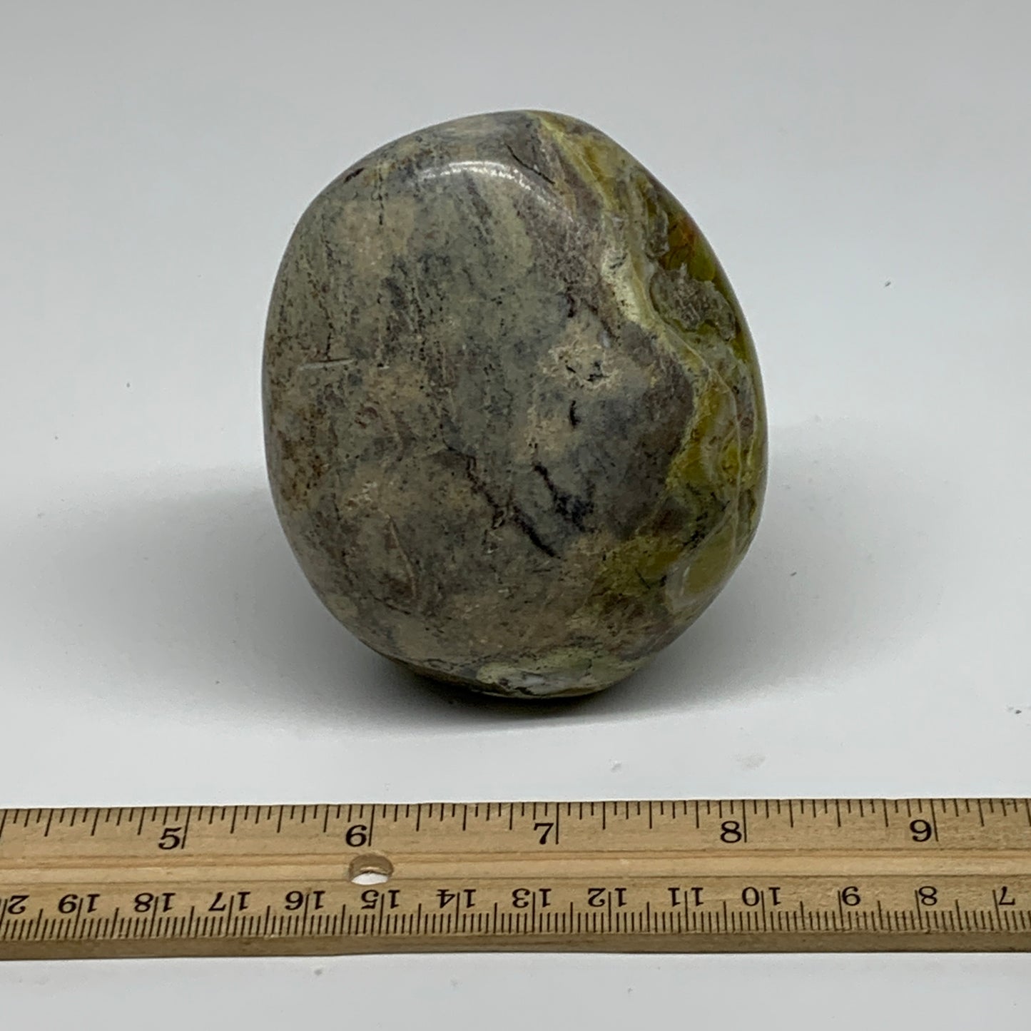 0.92 lbs, 3.5"x2.7"x2", Green Opal Crystal Freeform Polished Gemstone, B34158