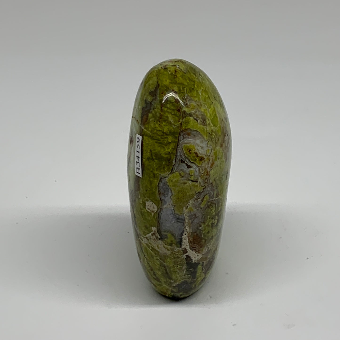 0.59 lbs, 3.4"x2.3"x.1.4", Green Opal Crystal Freeform Polished Gemstone, B34159