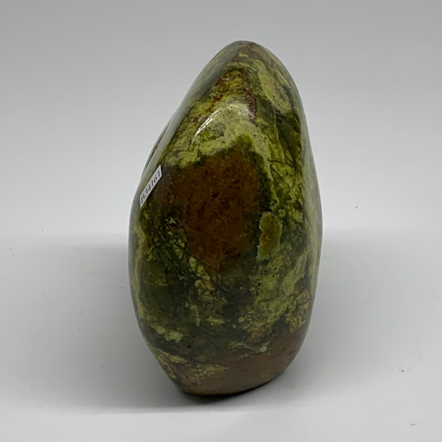 2.22 lbs, 4.4"x3.8"x.2.5", Green Opal Crystal Freeform Polished Gemstone, B34161