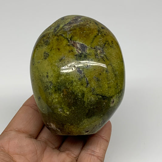0.82 lbs, 3.1"x2.5"x.2.2", Green Opal Crystal Freeform Polished Gemstone, B34171