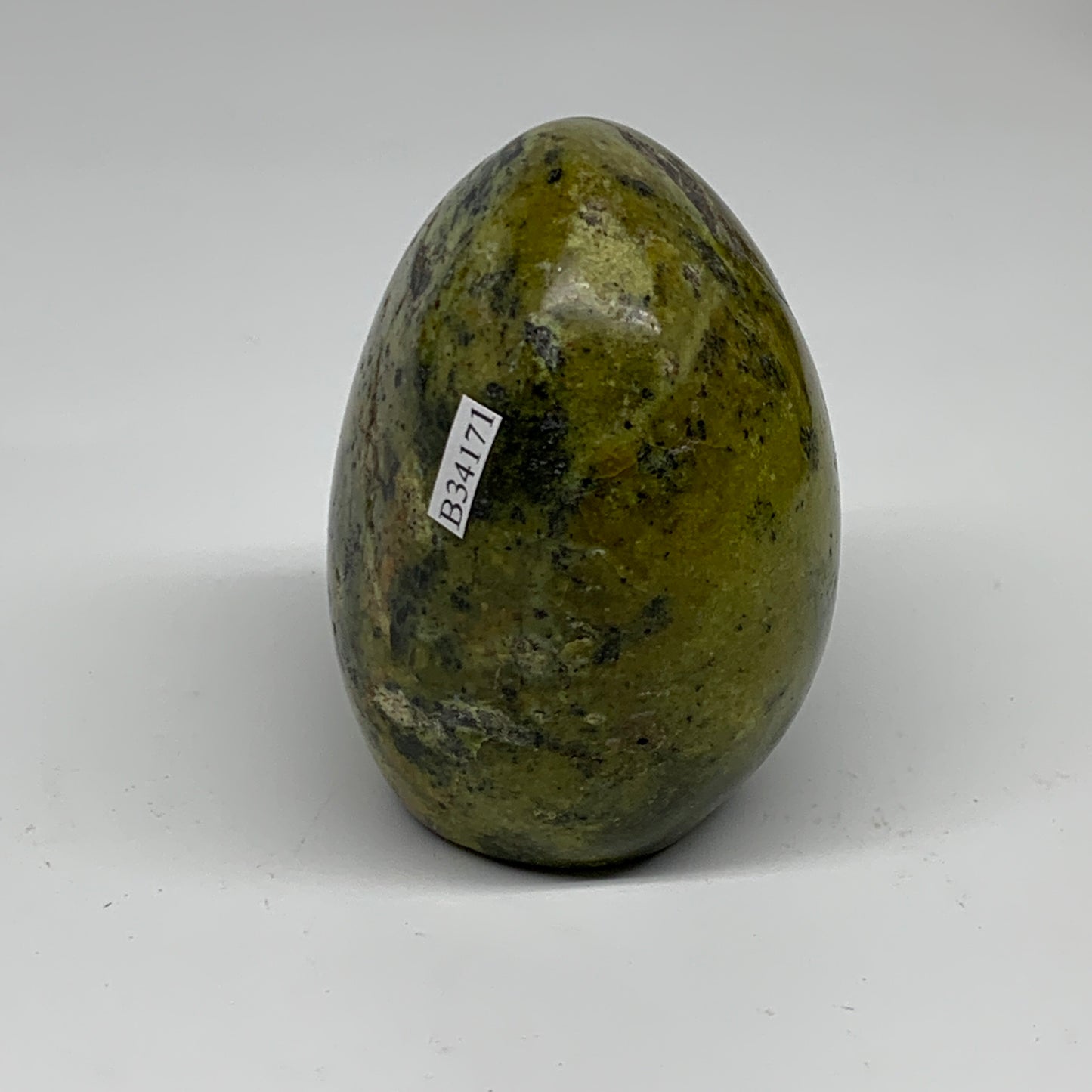 0.82 lbs, 3.1"x2.5"x.2.2", Green Opal Crystal Freeform Polished Gemstone, B34171