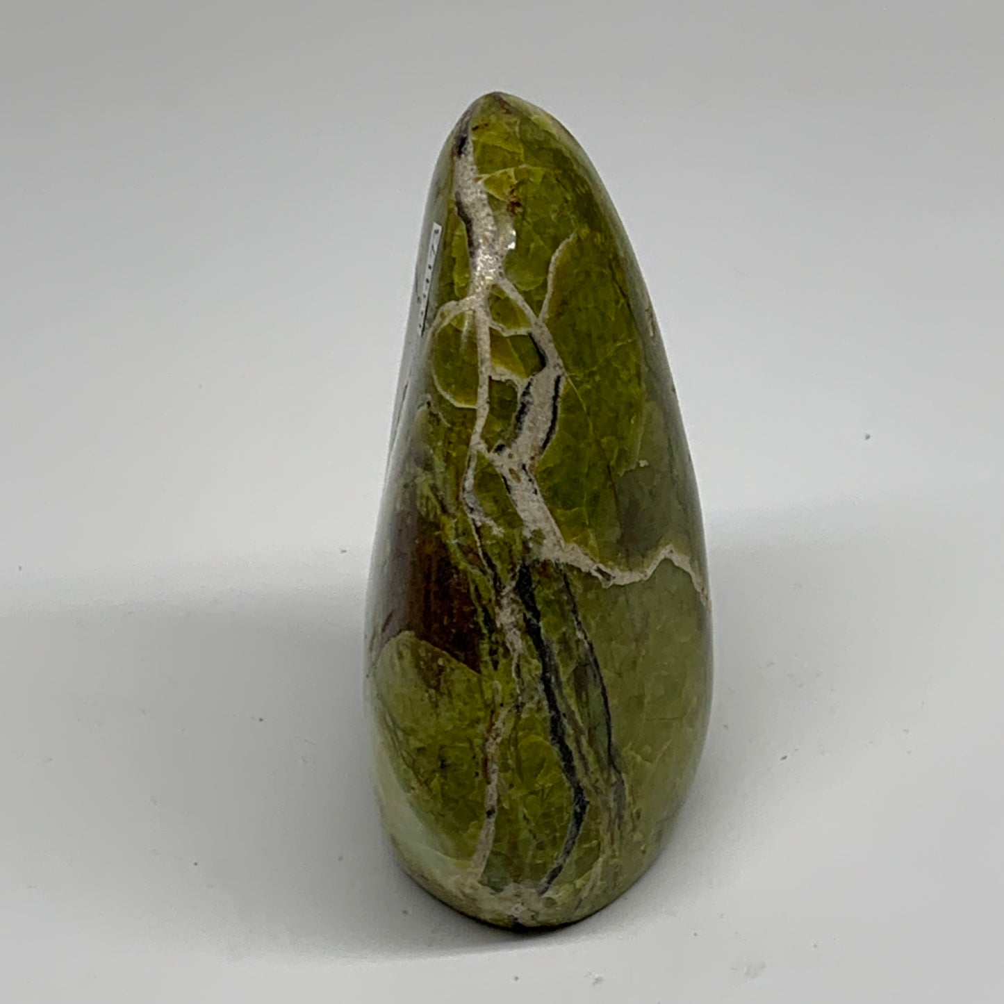 0.8 lbs, 3.9"x2.7"x.1.8", Green Opal Crystal Freeform Polished Gemstone, B34173