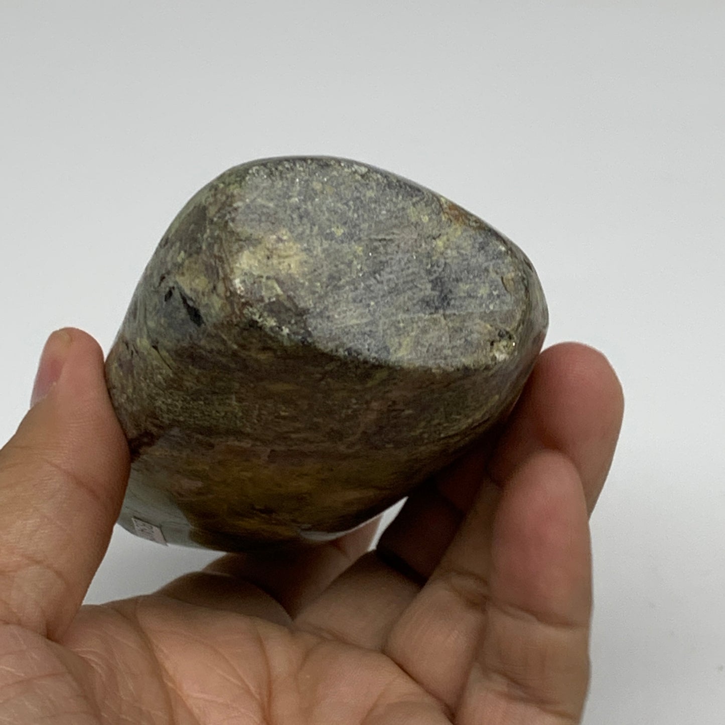 0.83 lbs, 4.7"x2.2"x.1.8", Green Opal Crystal Freeform Polished Gemstone, B34175