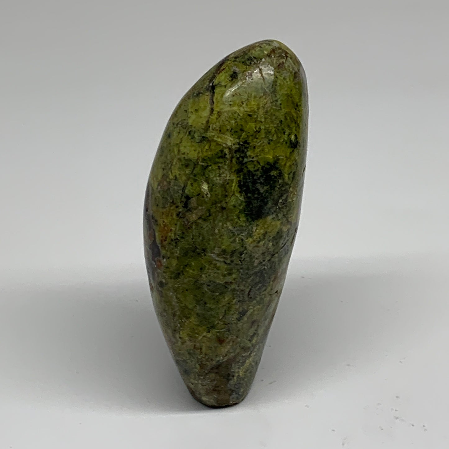 0.83 lbs, 4.7"x2.2"x.1.8", Green Opal Crystal Freeform Polished Gemstone, B34175