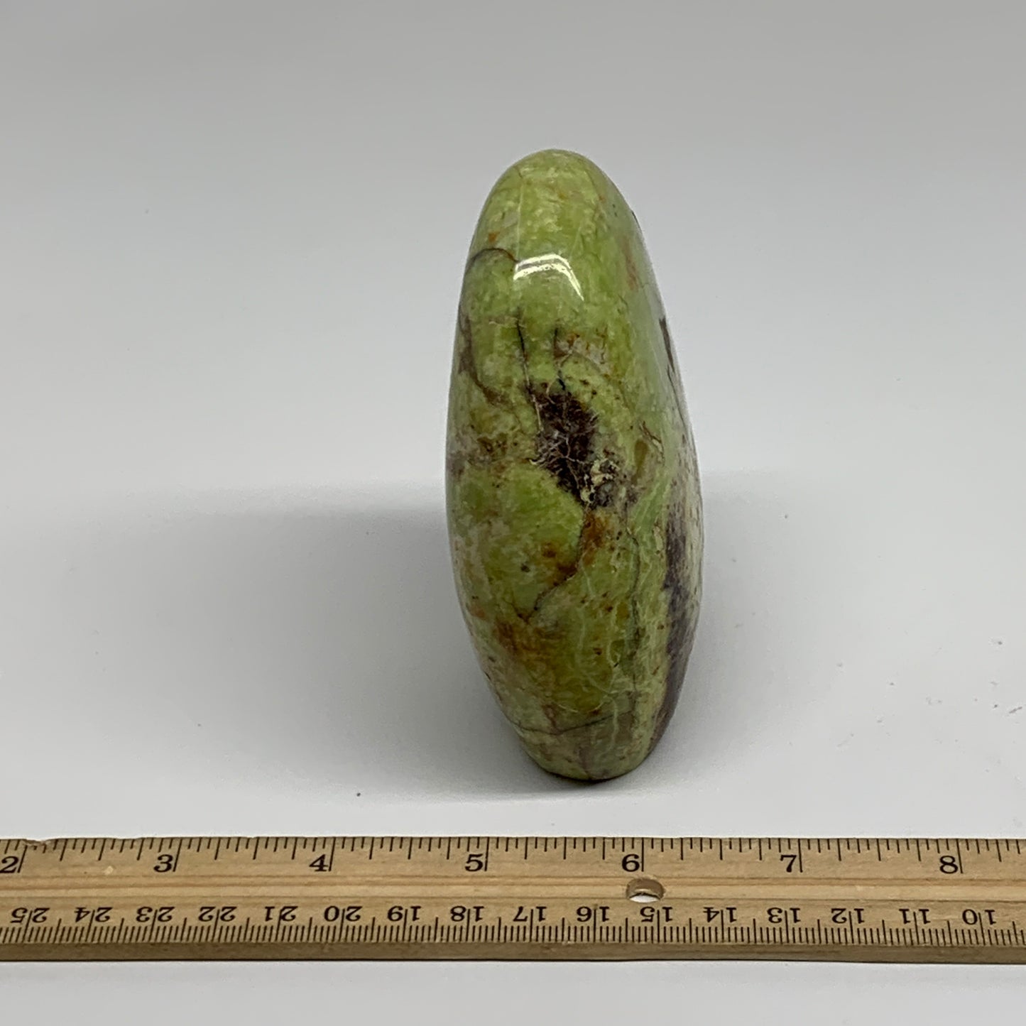 0.9 lbs, 4.1"x3.2"x.1.6", Green Opal Crystal Freeform Polished Gemstone, B34180