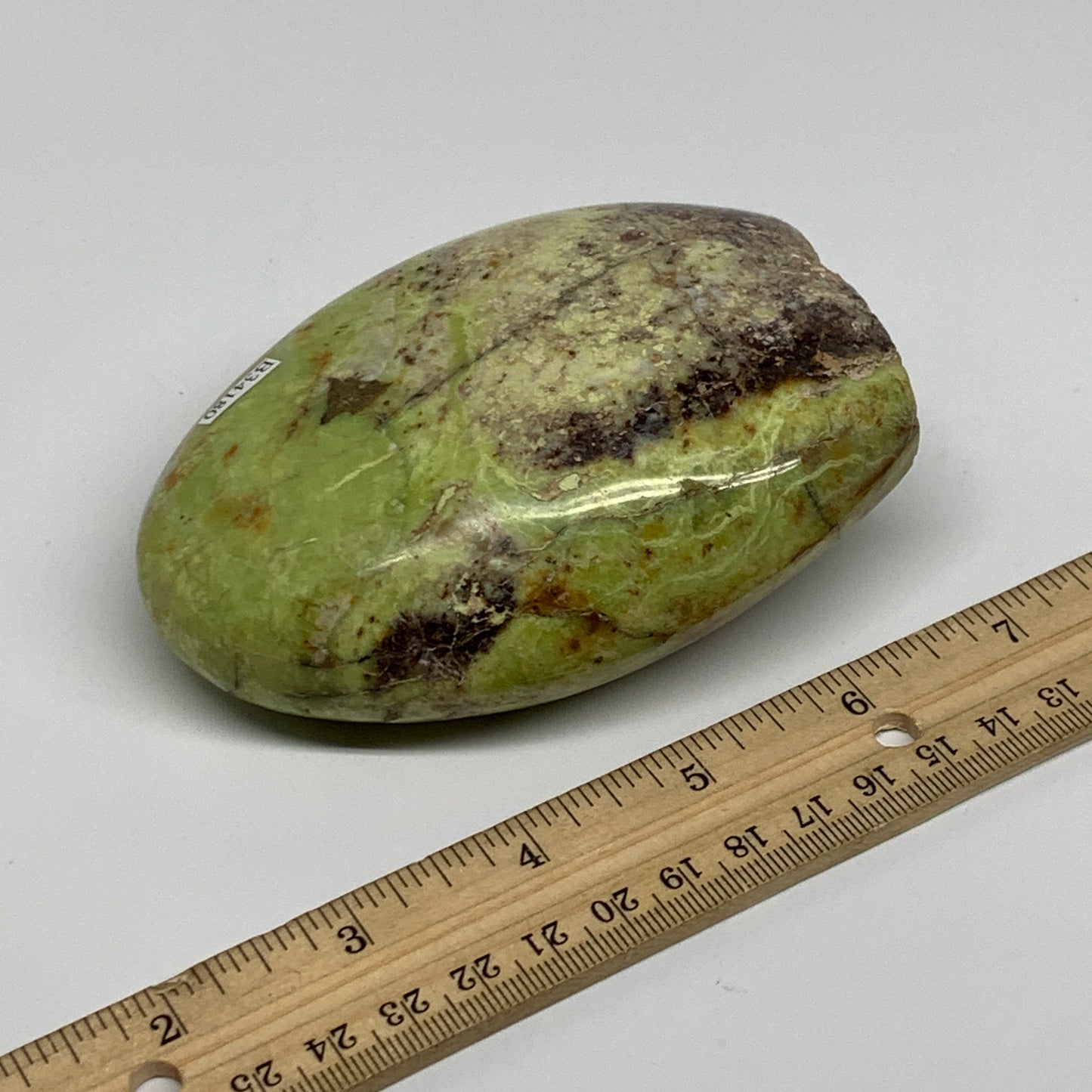 0.9 lbs, 4.1"x3.2"x.1.6", Green Opal Crystal Freeform Polished Gemstone, B34180