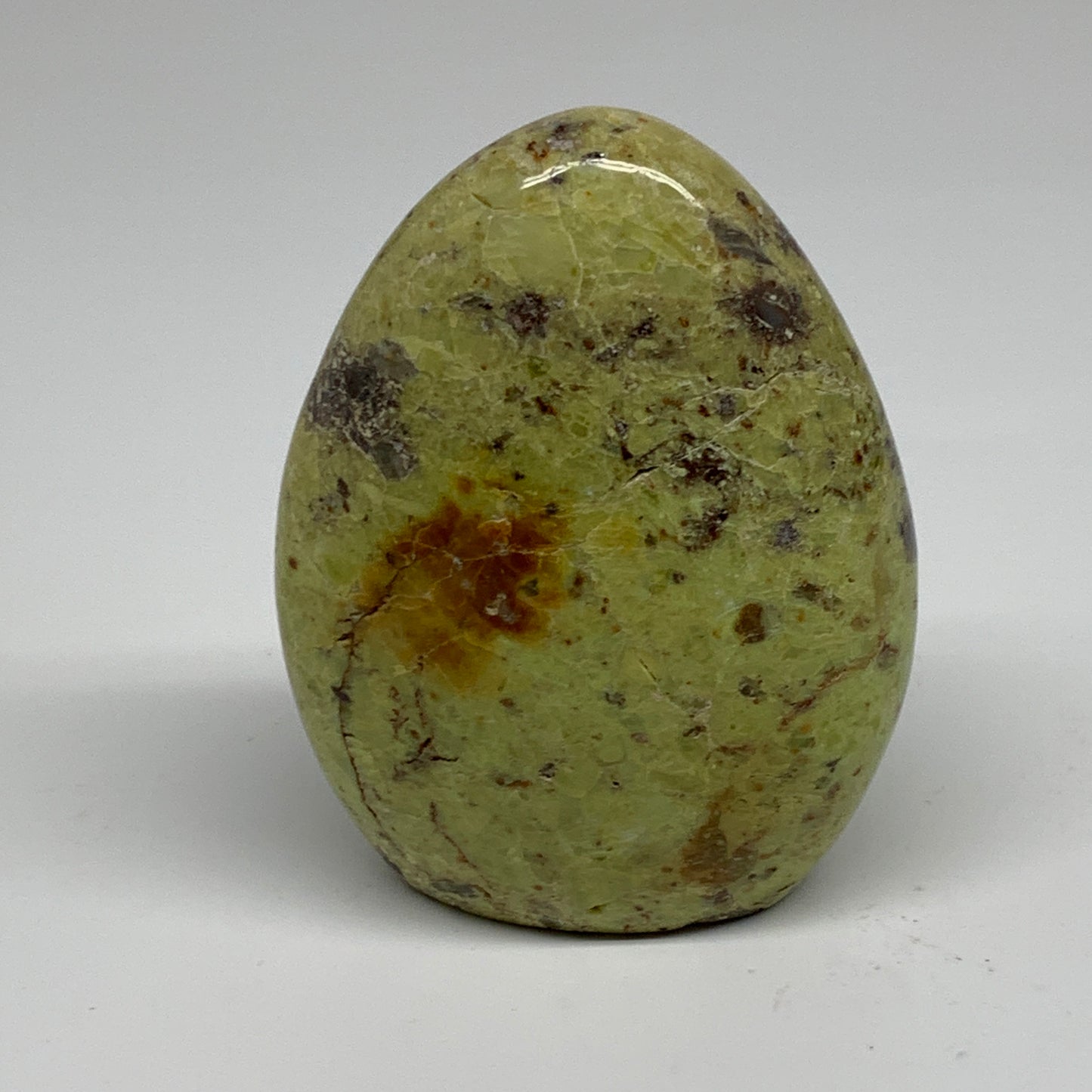 0.84 lbs, 3.9"x3"x.1.8", Green Opal Crystal Freeform Polished Gemstone, B34183