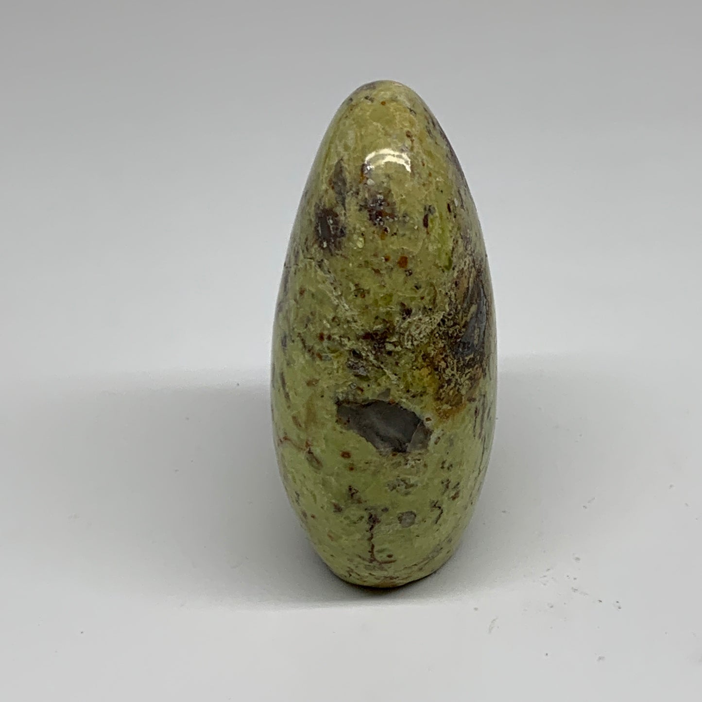 0.84 lbs, 3.9"x3"x.1.8", Green Opal Crystal Freeform Polished Gemstone, B34183