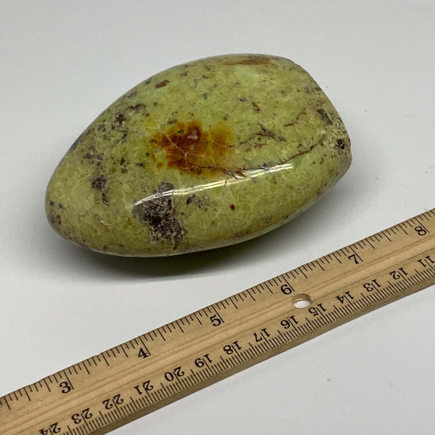 0.84 lbs, 3.9"x3"x.1.8", Green Opal Crystal Freeform Polished Gemstone, B34183