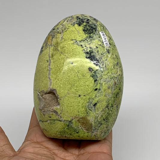 1.15 lbs, 4.2"x3"x.2.2", Green Opal Crystal Freeform Polished Gemstone, B34184