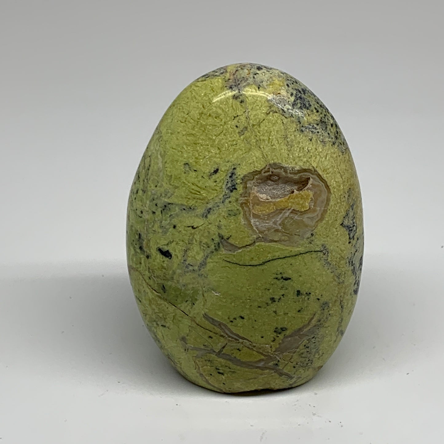 1.15 lbs, 4.2"x3"x.2.2", Green Opal Crystal Freeform Polished Gemstone, B34184