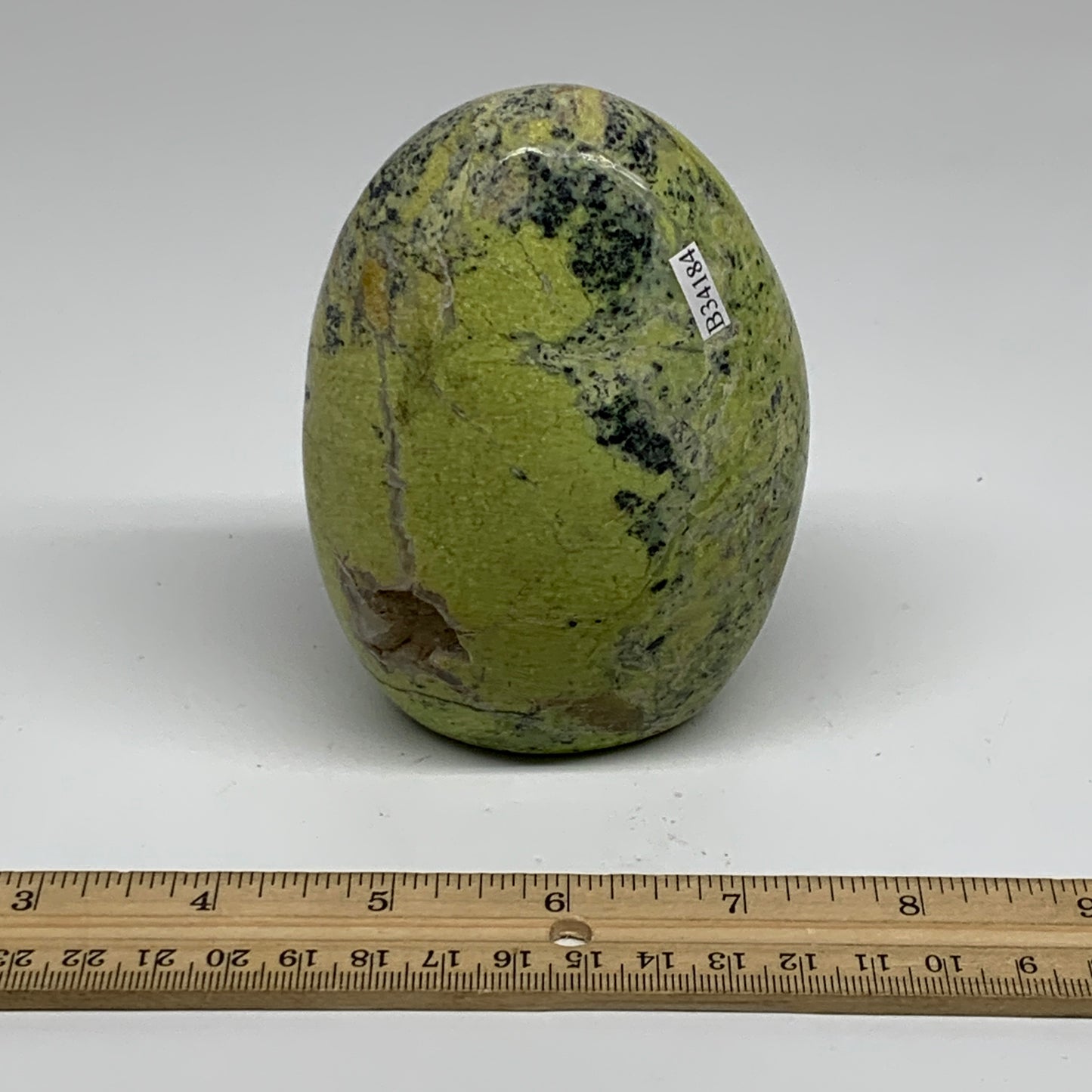 1.15 lbs, 4.2"x3"x.2.2", Green Opal Crystal Freeform Polished Gemstone, B34184