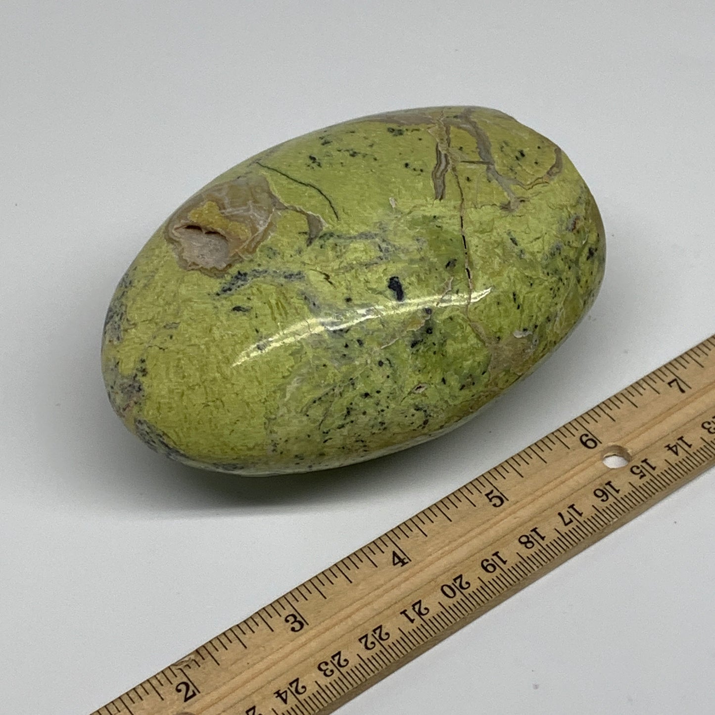 1.15 lbs, 4.2"x3"x.2.2", Green Opal Crystal Freeform Polished Gemstone, B34184