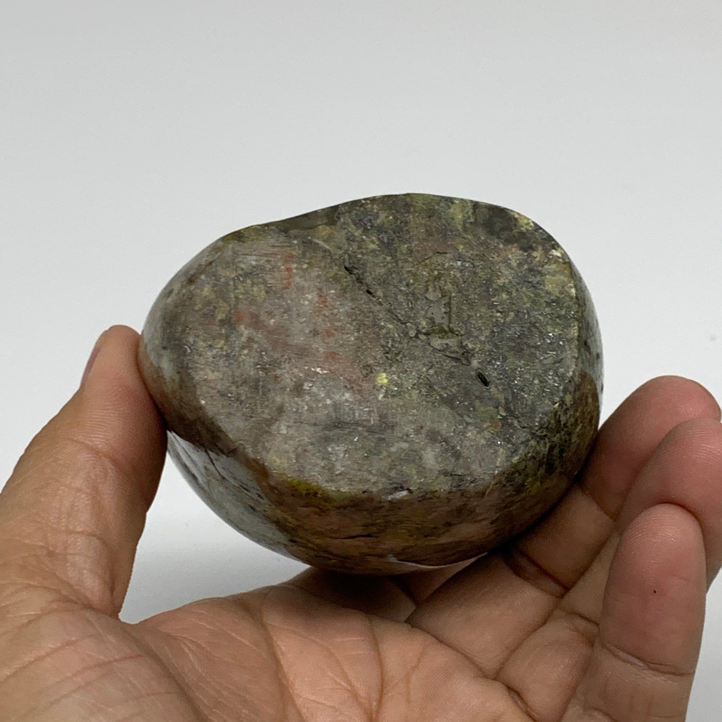 0.83 lbs, 3.4"x2.7"x1.9", Green Opal Crystal Freeform Polished Gemstone, B34185