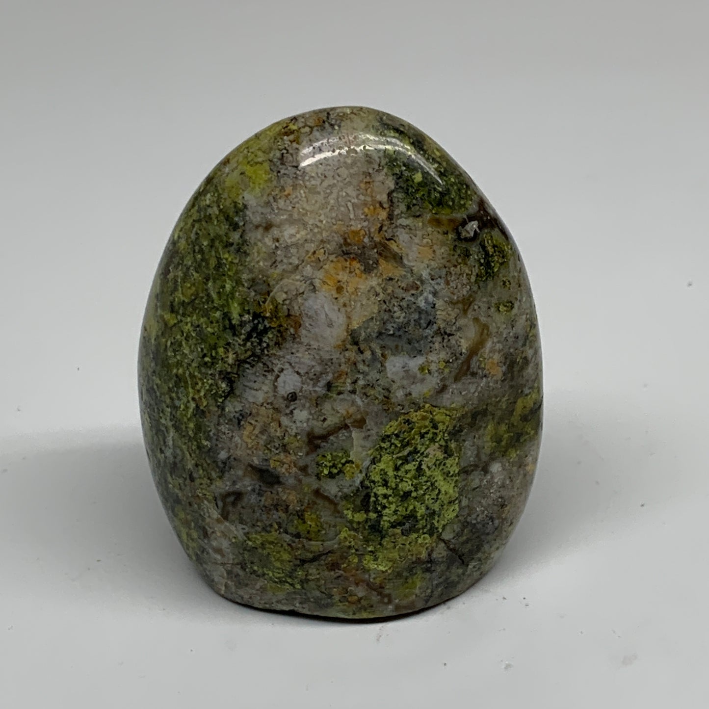 0.83 lbs, 3.4"x2.7"x1.9", Green Opal Crystal Freeform Polished Gemstone, B34185