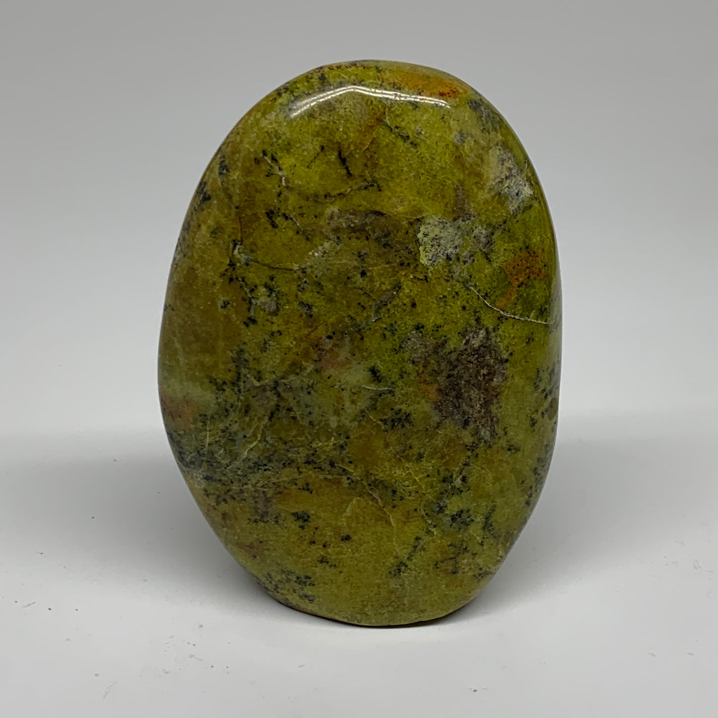1.53 lbs, 4.9"x3.5"x2", Green Opal Crystal Freeform Polished Gemstone, B34187