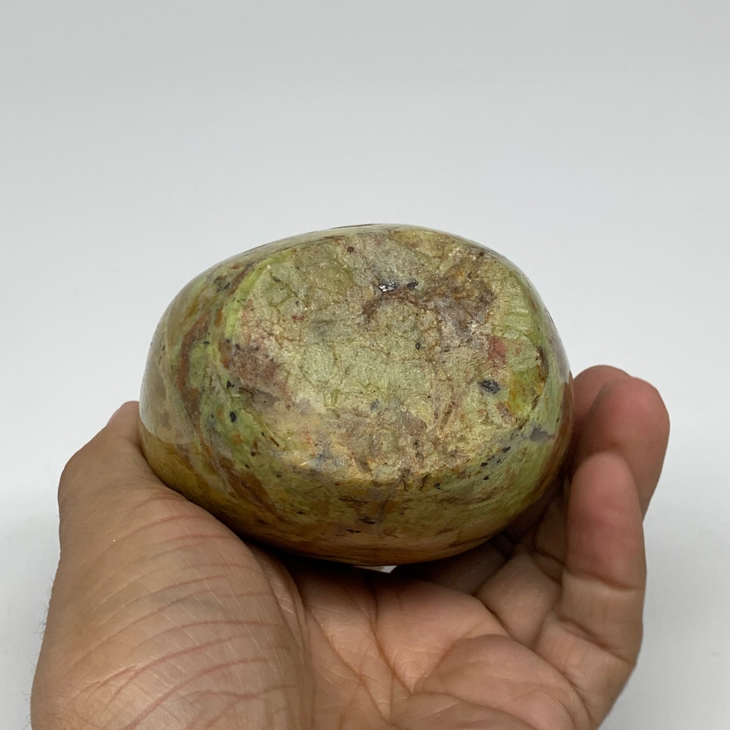 1.12 lbs, 4"x3"x2.2", Green Opal Crystal Freeform Polished Gemstone, B34189