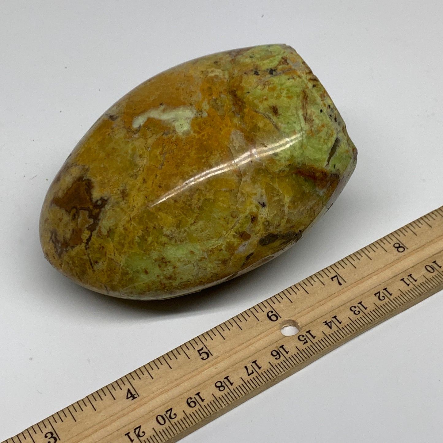 1.12 lbs, 4"x3"x2.2", Green Opal Crystal Freeform Polished Gemstone, B34189