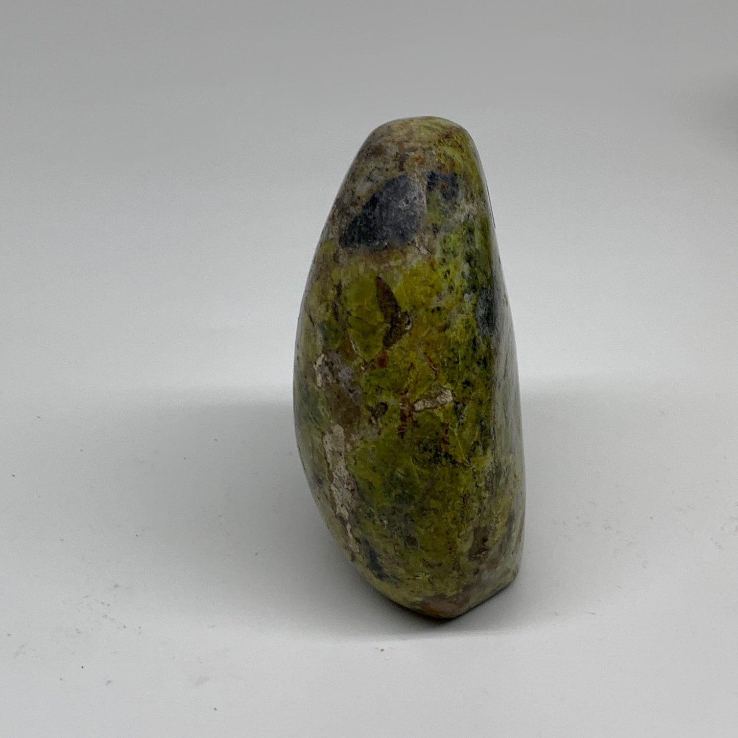 1.3 lbs, 4.3"x3.4"x2", Green Opal Crystal Freeform Polished Gemstone, B34192