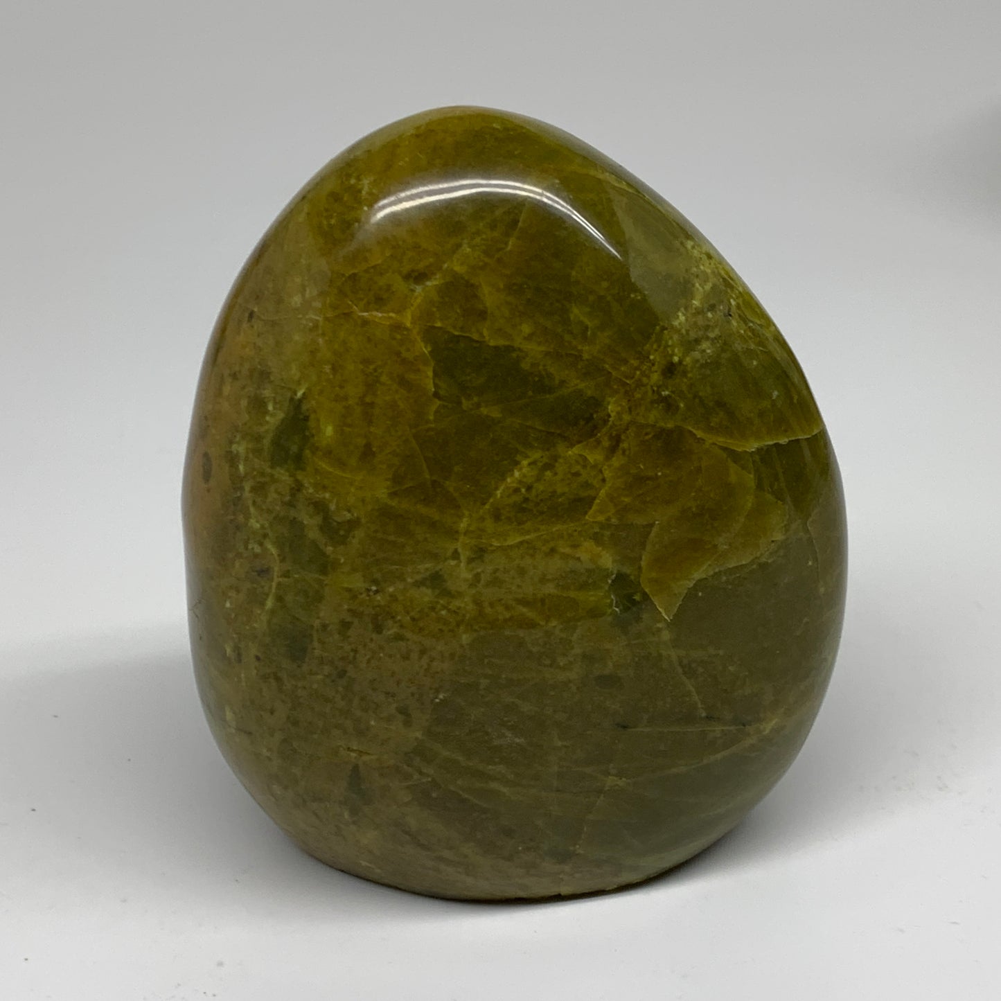 2.07 lbs, 4.7"x4"x2.6", Green Opal Crystal Freeform Polished Gemstone, B34193