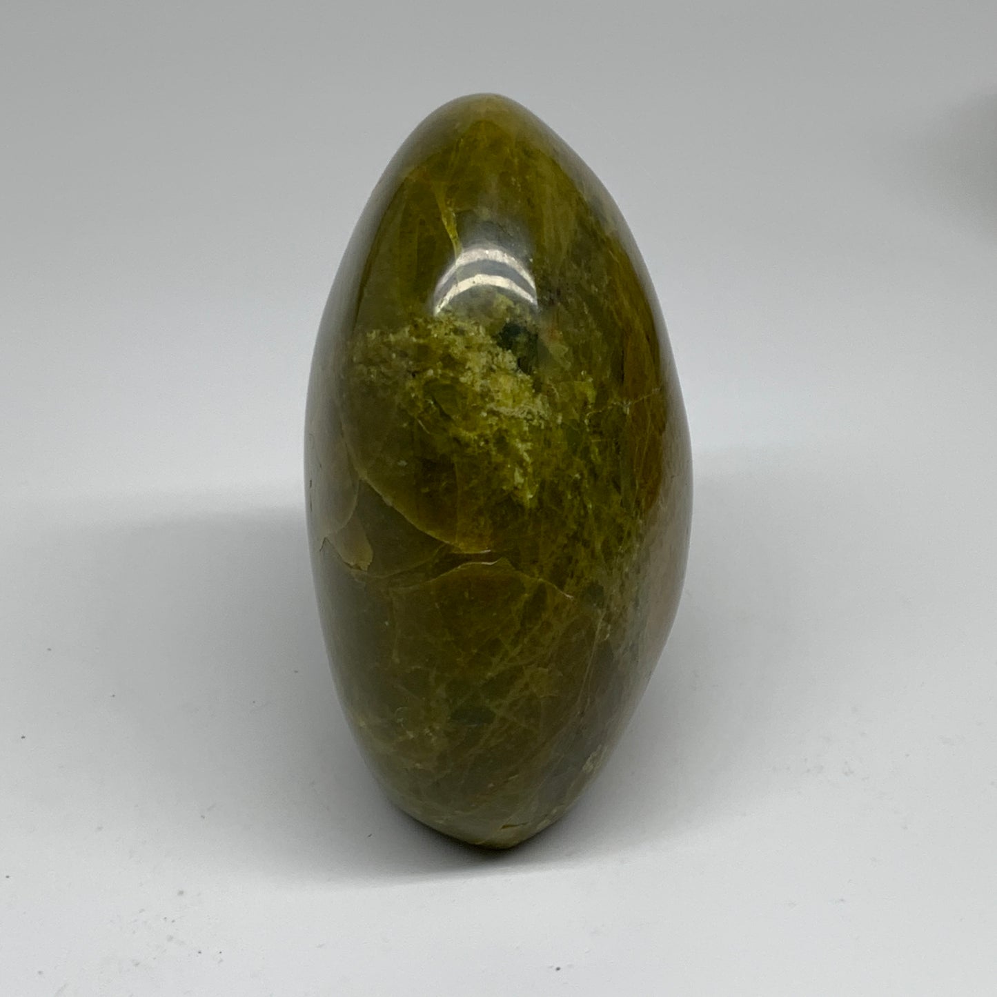 2.07 lbs, 4.7"x4"x2.6", Green Opal Crystal Freeform Polished Gemstone, B34193