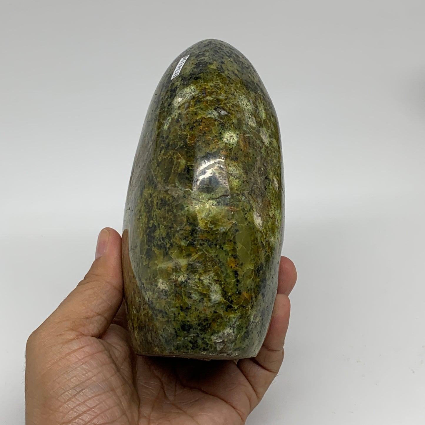 2.3 lbs, 5.1"x3.8"x2.5", Green Opal Crystal Freeform Polished Gemstone, B34194