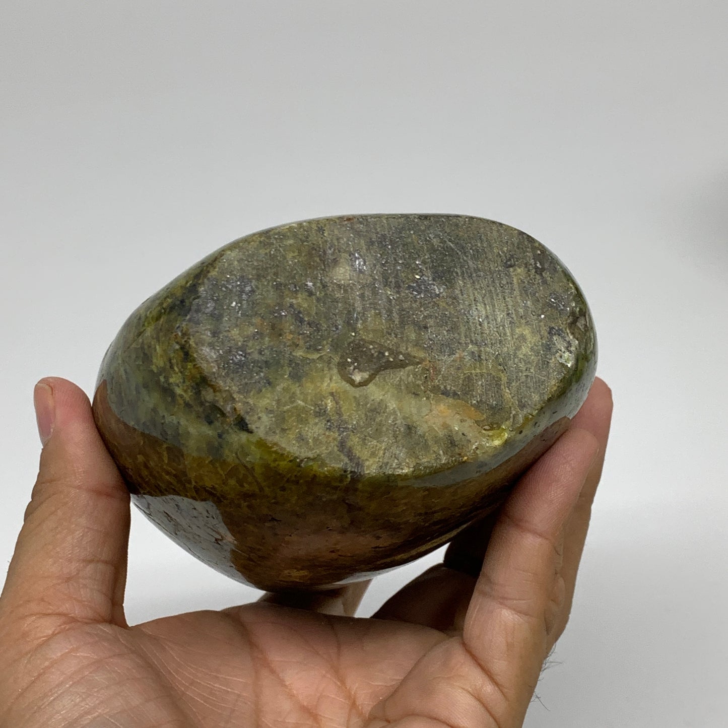 2.3 lbs, 5.1"x3.8"x2.5", Green Opal Crystal Freeform Polished Gemstone, B34194