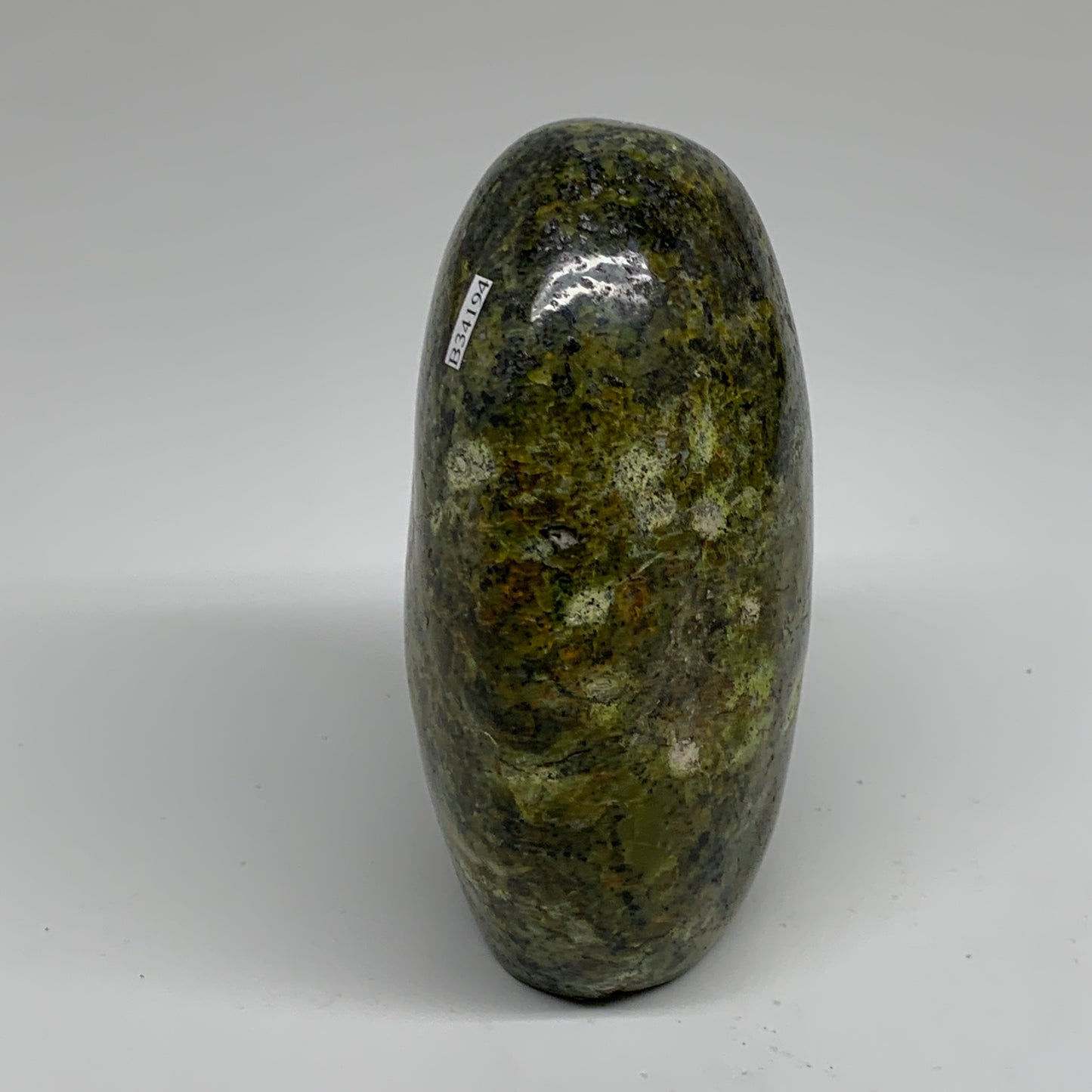 2.3 lbs, 5.1"x3.8"x2.5", Green Opal Crystal Freeform Polished Gemstone, B34194