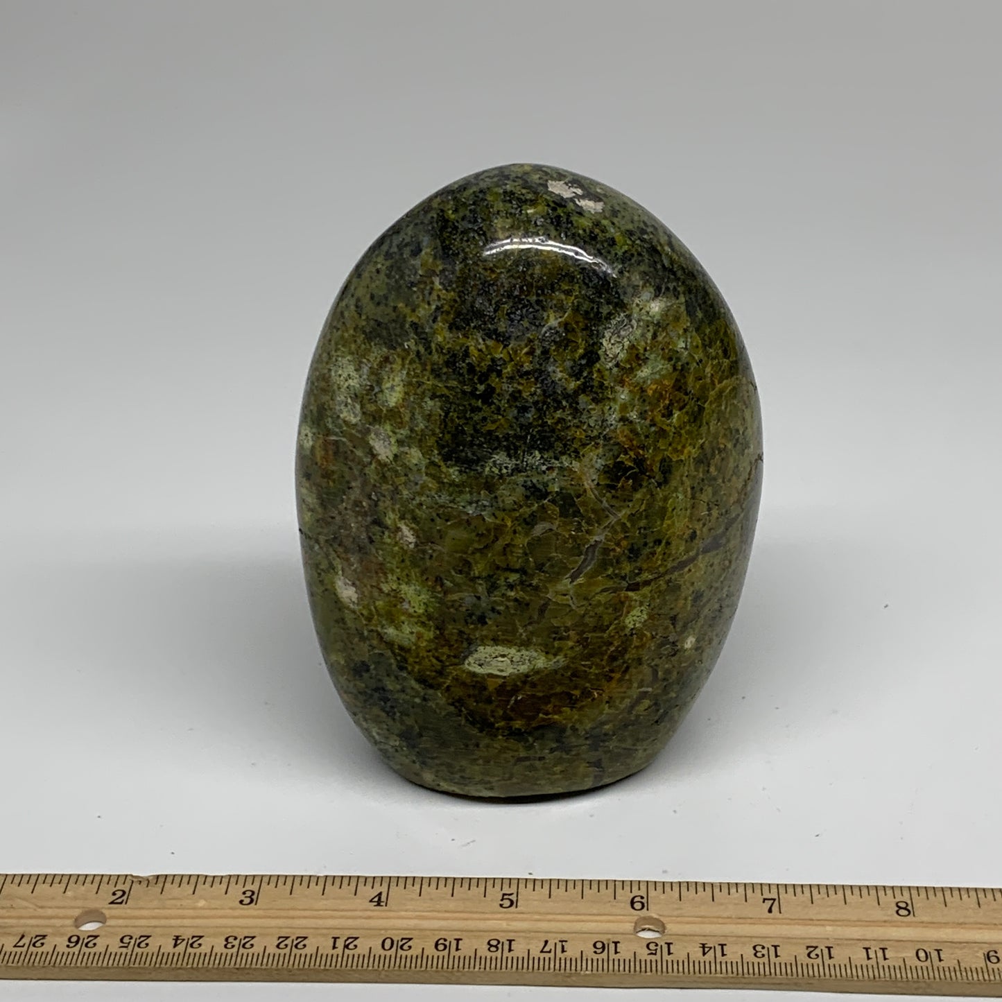 2.3 lbs, 5.1"x3.8"x2.5", Green Opal Crystal Freeform Polished Gemstone, B34194