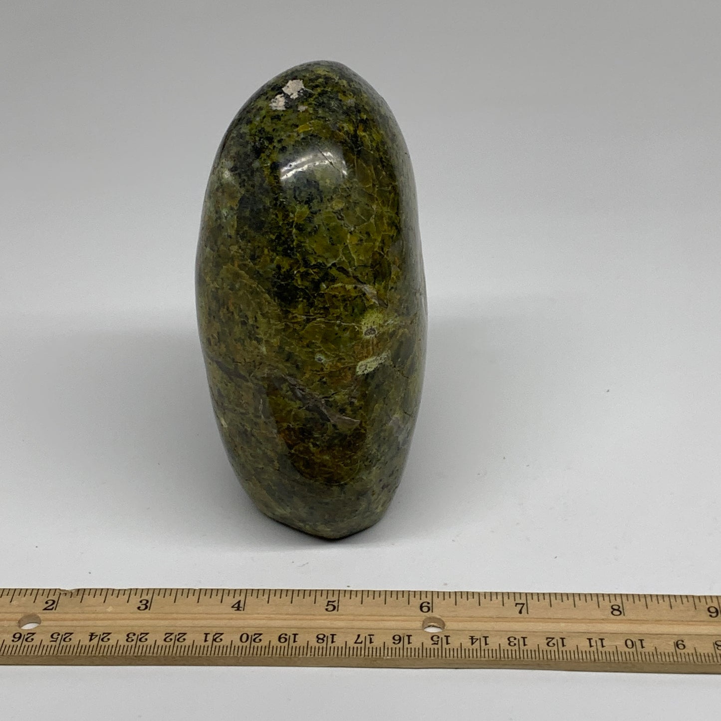 2.3 lbs, 5.1"x3.8"x2.5", Green Opal Crystal Freeform Polished Gemstone, B34194