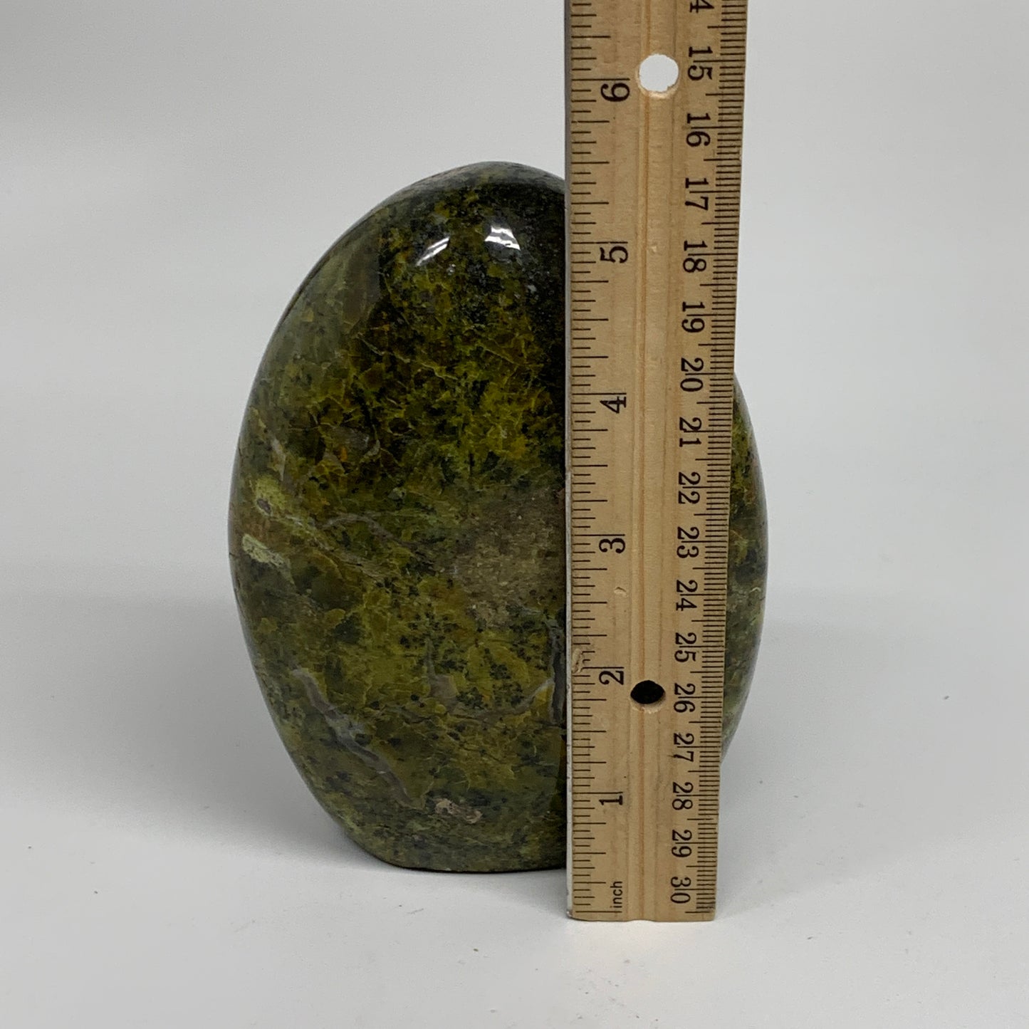 2.3 lbs, 5.1"x3.8"x2.5", Green Opal Crystal Freeform Polished Gemstone, B34194