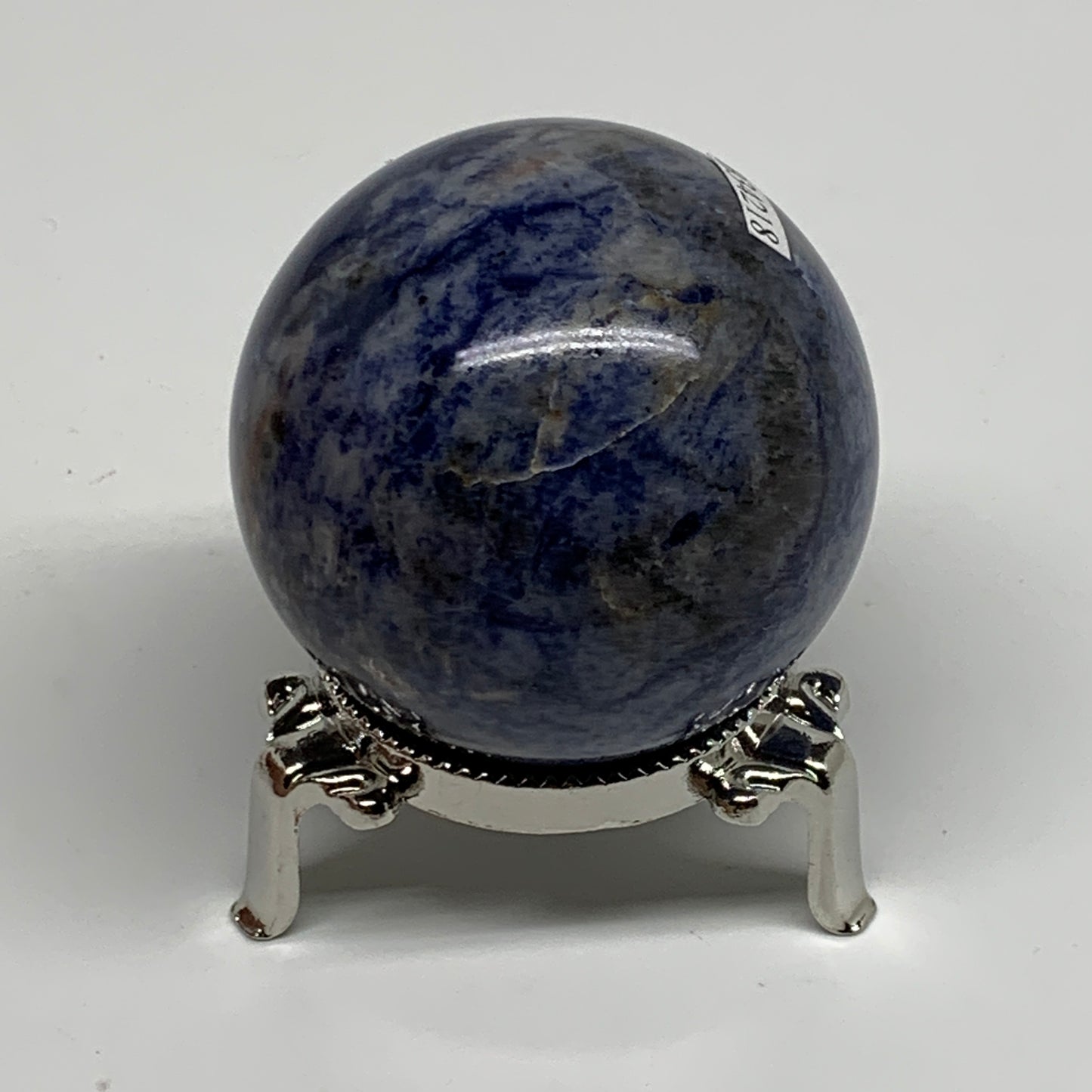 201.6g, 2.1"(52mm), Natural Sodalite Sphere Crystal Gemstone Ball @Brazil,B34218
