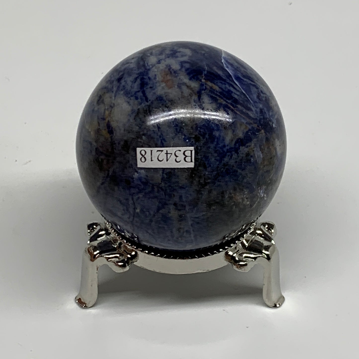 201.6g, 2.1"(52mm), Natural Sodalite Sphere Crystal Gemstone Ball @Brazil,B34218