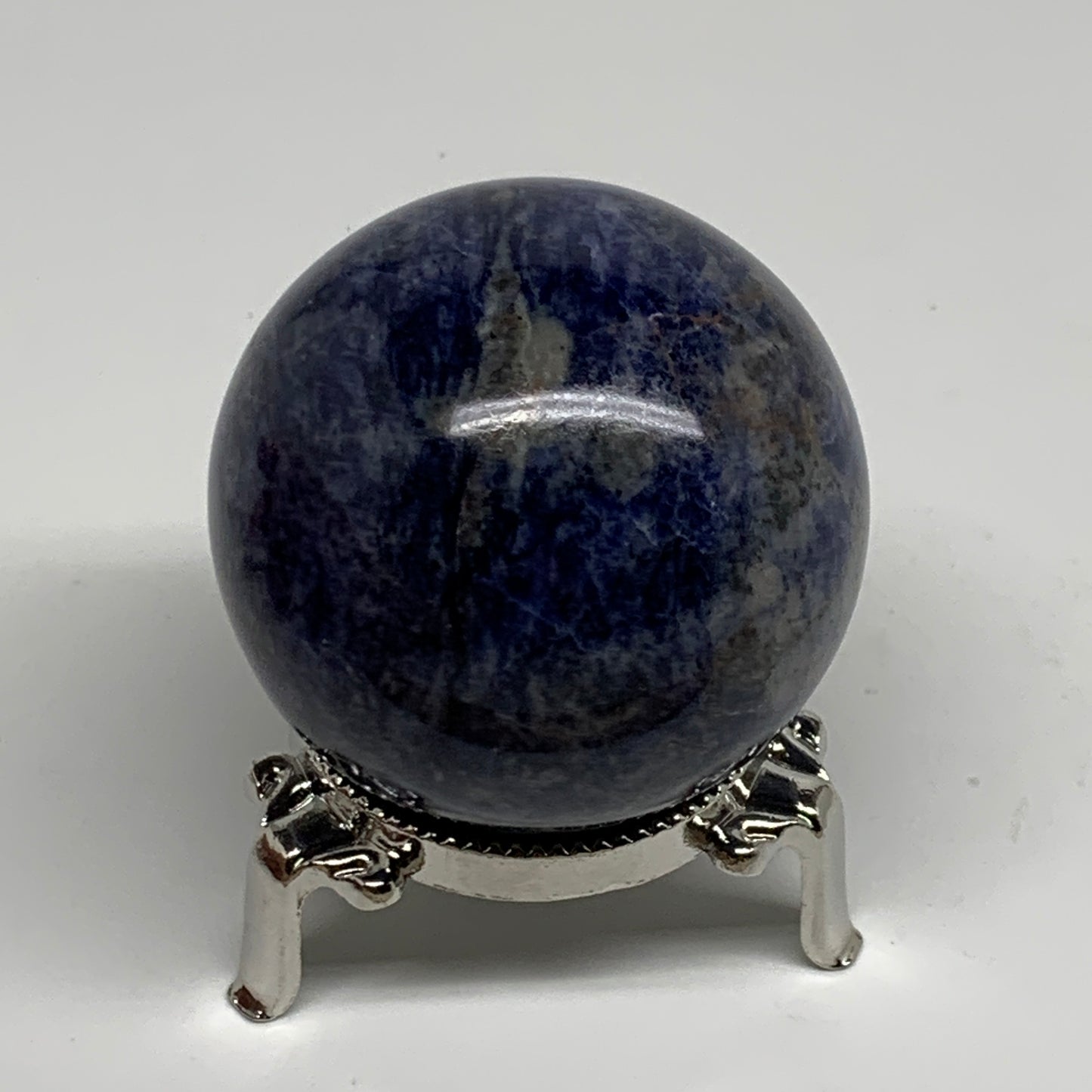 206.2g, 2.1"(53mm), Natural Sodalite Sphere Crystal Gemstone Ball @Brazil,B34223