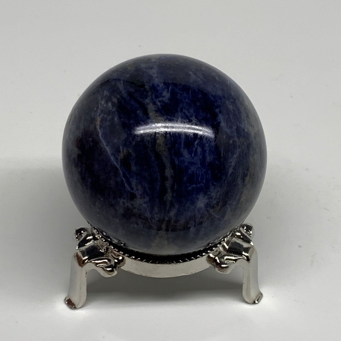 206.2g, 2.1"(53mm), Natural Sodalite Sphere Crystal Gemstone Ball @Brazil,B34223
