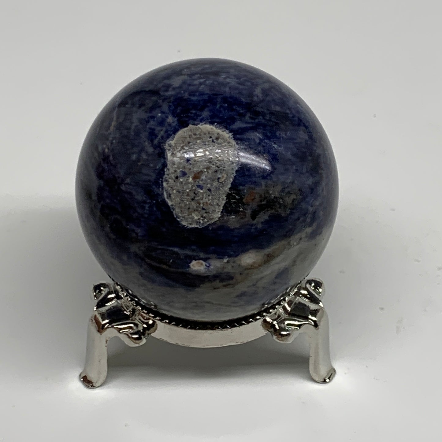 206.2g, 2.1"(53mm), Natural Sodalite Sphere Crystal Gemstone Ball @Brazil,B34223